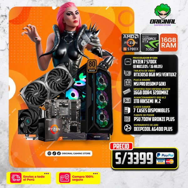 PC GAMER R7 5700X+ RTX3050 8GB