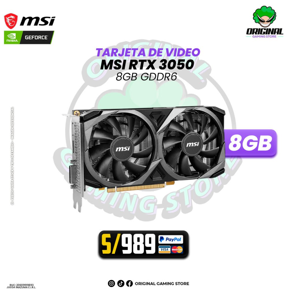 RTX 3050 8GB MSI