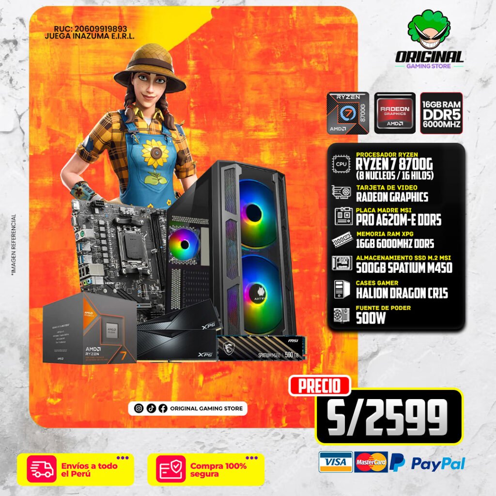 PC RYZEN 7 8700G +16 RAM DDR5