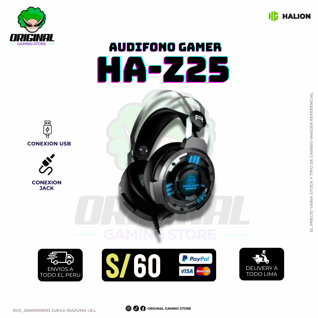 AUDIFONO GAMER HALION HA-Z25